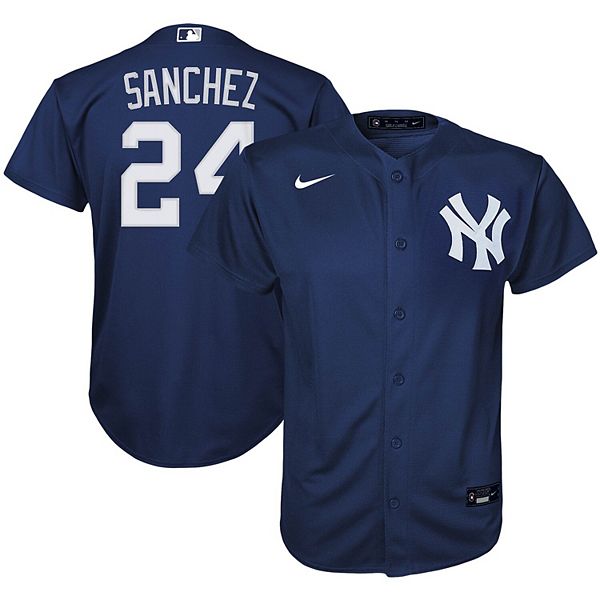 Youth New York Yankees Navy Emergence Synthetic V Neck Jersey Tee