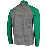 Men's Levelwear Gray/Green Oakland Athletics Vandal Raglan Quarter-Zip Pullover Jacket