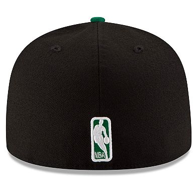 Men's New Era Black/Green Boston Celtics Official Team Color 2Tone 59FIFTY Fitted Hat