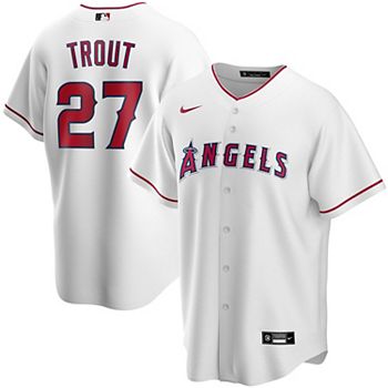 MLB Los Angeles Angels Boys' White Pinstripe Pullover Jersey - XS