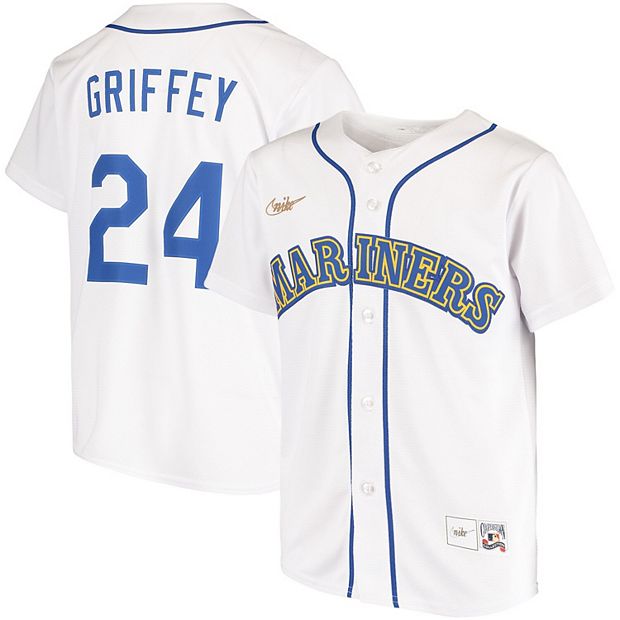 Youth Nike Ken Griffey Jr. White Seattle Mariners Home Cooperstown