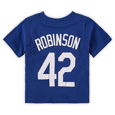 Infant Nike Jackie Robinson Royal Los Angeles Dodgers Player Name & Number T-Shirt