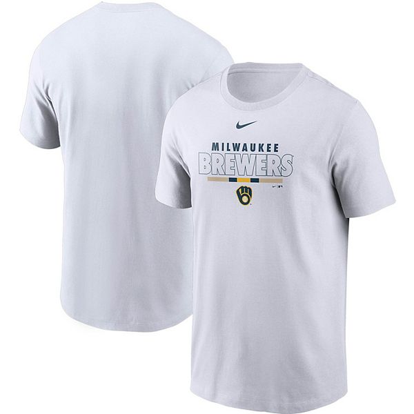 Nike Men's Milwaukee Brewers Stripe Polo - S (Small)