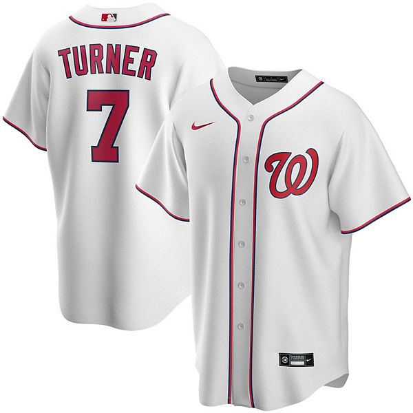 Trea Turner Autographed 19 WS Champs White Nationals Authentic Jerse