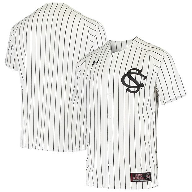 Men s Under Armour White South Carolina Gamecocks Replica Performance Baseball Jersey