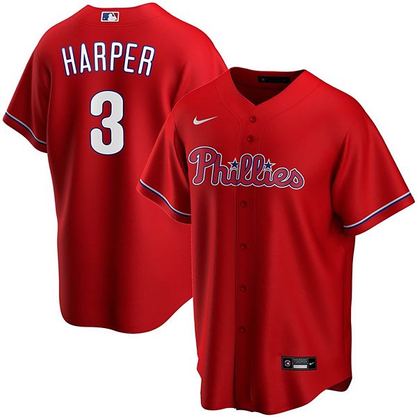 Philadelphia Phillies Nike Official Replica Home Jersey - Youth with Harper  3 printing