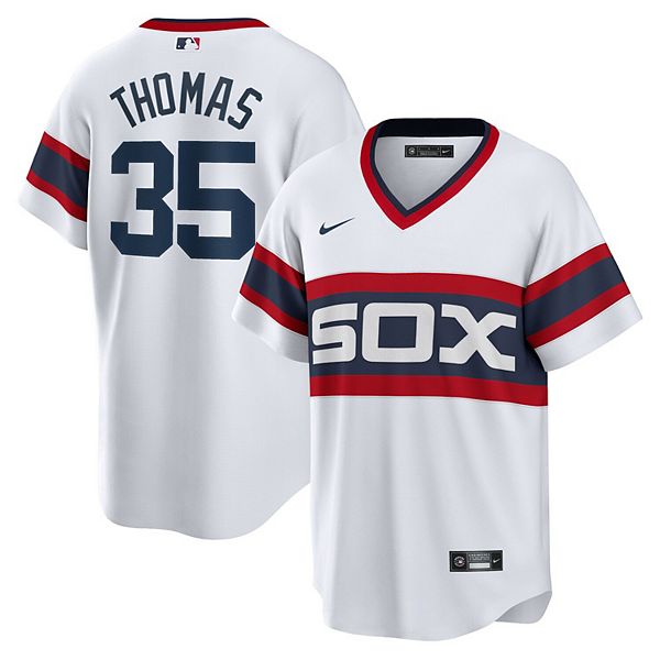 Men's Nike Frank Thomas Black Chicago White Sox Cooperstown Collection Name  & Number T-Shirt