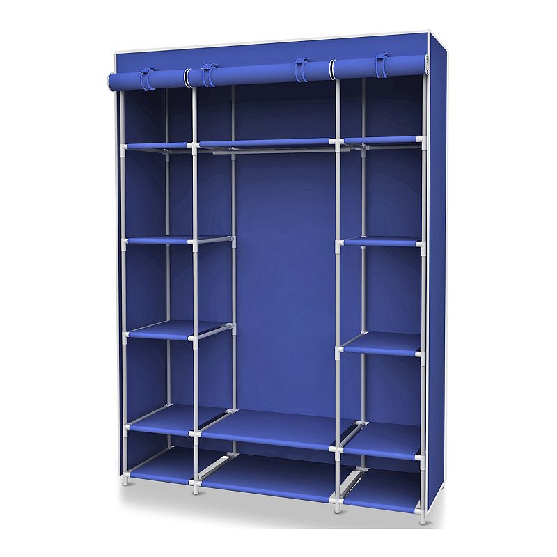 Home Basics Non-Woven Free-Standing Storage Closet, Blue