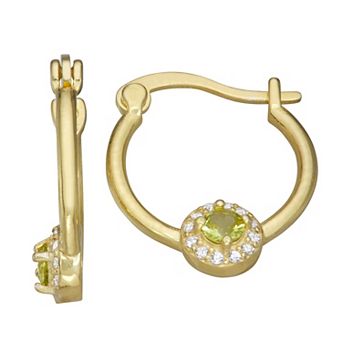 Junior Jewels Kids 14k Gold Over Silver Cubic Zirconia Birthstone Earrings