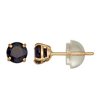 Junior Jewels Kids 14k Gold Gemstone Stud Earrings