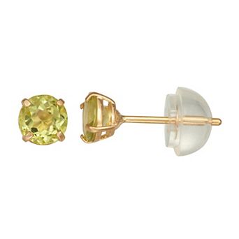 Junior Jewels Kids 14k Gold Gemstone Stud Earrings