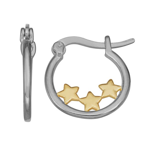 Elegante Kids Star Hoop Earrings