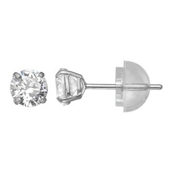Junior Jewels Kids 14k Gold Cubic Zirconia Stud Earrings