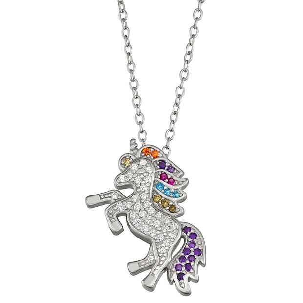Karativa Sterling Silver Unicorn Pendant Necklaces Jewelry Gift for Women  Teen Girls