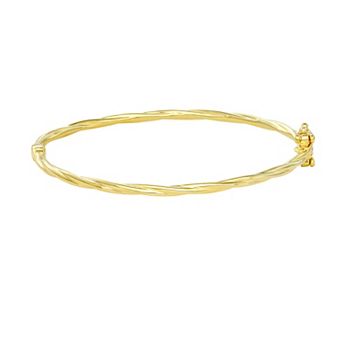 Junior Jewels Kids 14k Gold Over Silver Twist Bangle Bracelet
