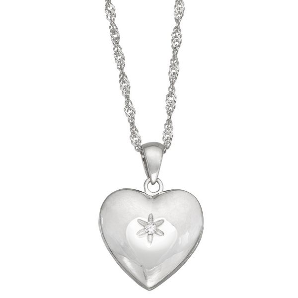 Kohl's sterling deals silver heart necklace