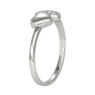 Junior Jewels Kids' Sterling Silver Double Heart Ring