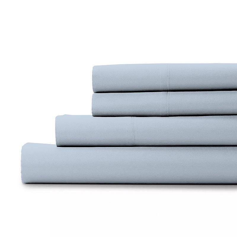Aireolux 1000 Thread Count Egyptian Cotton Sheet Set, Light Blue, FULL SET