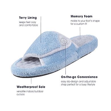 isotoner Microterry Pillowstep Women's Spa Slippers with Memory Foam