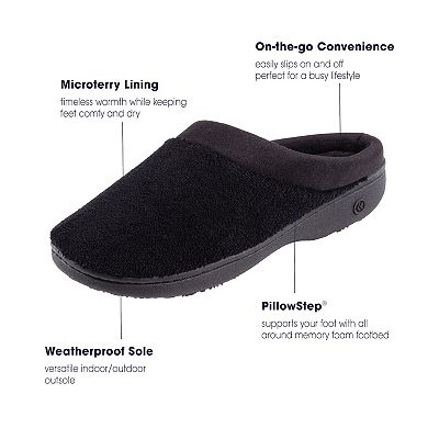 isotoner Microterry Hoodback Women's Clog Slippers