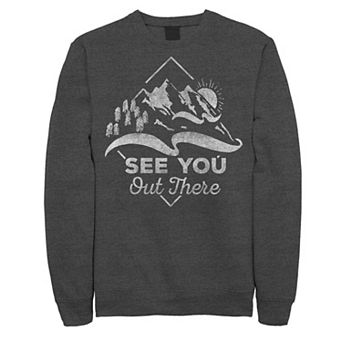 Juniors' "See You Out There" Mountain Sunset Theme Fleece Sweatshirt