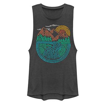 Juniors' The Great Outdoors Doodles Muscle Tank Top