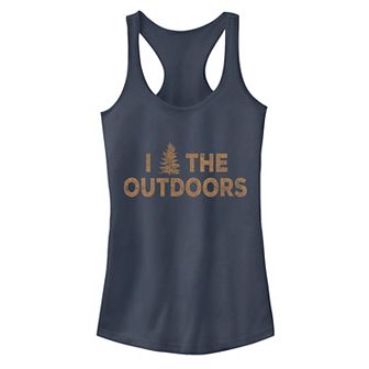 Juniors' "I Tree The Outdoors" Graphic Tank Top