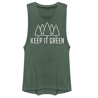 Juniors' Fifth Sun "Keep It Green" Muscle Tank Top