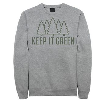 Juniors' "Keep It Green" Fleece Sweatshirt