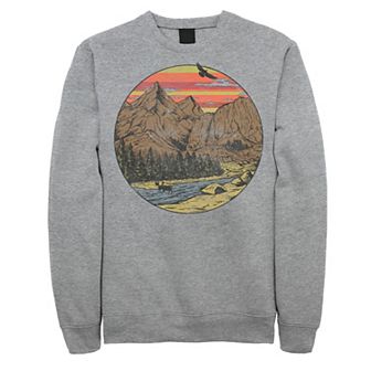 Juniors' Majestic Mountain Landscape Fleece Sweatshirt