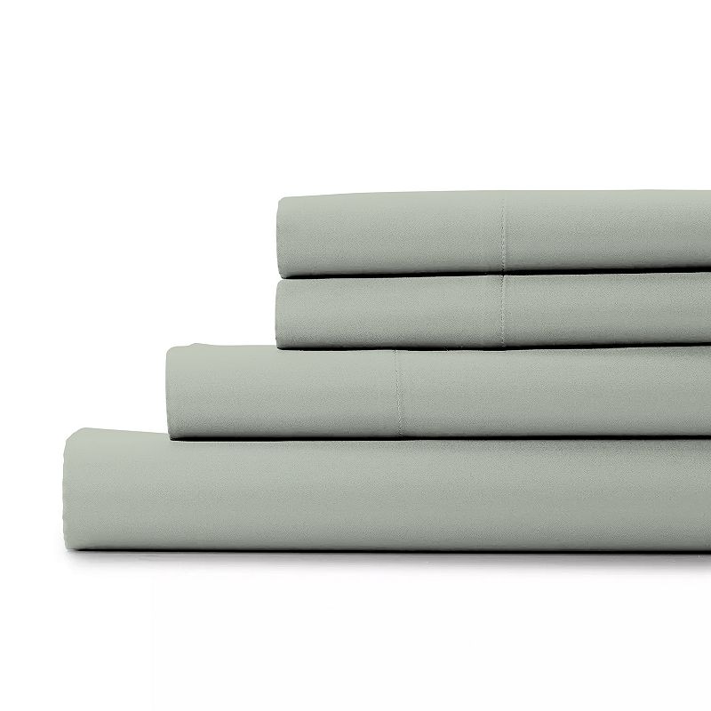 Color Sense 1200 Thread Count Cotton Blend Sheet Set, Green, King Set