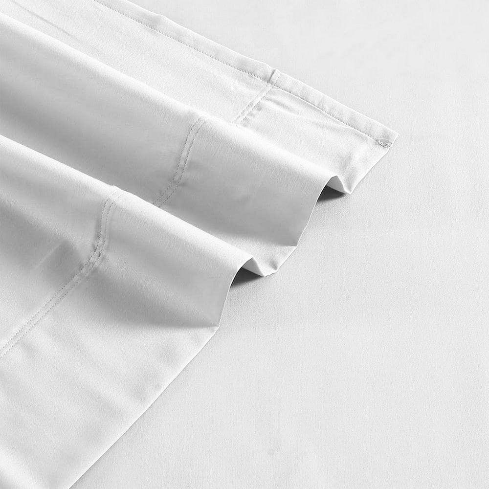 Queen, Soft Silver, Color Sense 1200 Thread Count Cotton Blend Sheet Set, Soft Silver