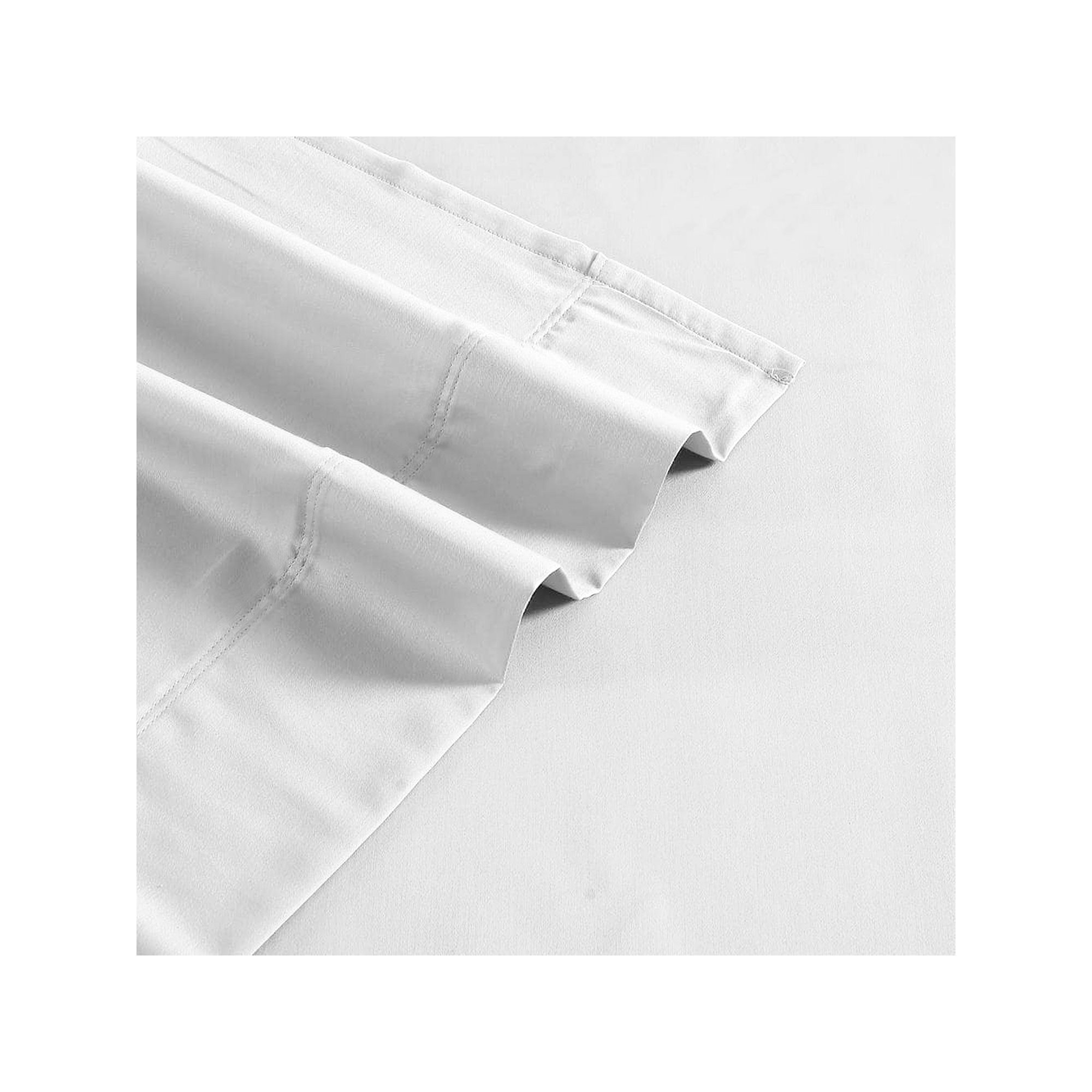 Color Sense 1200 Thread Count Cotton Blend Sheet Set, White