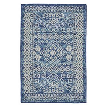 Nourison Passion Rhythm Navy Blue Area Rug
