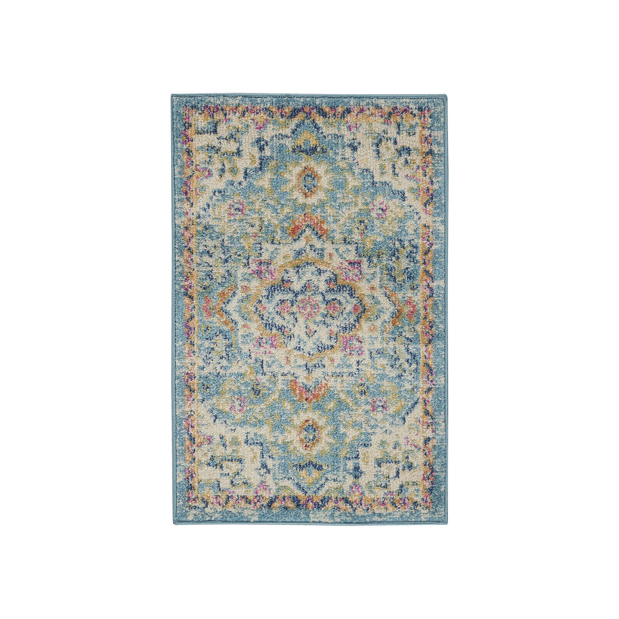 Nourison Passion Motif Area Rug, Ivory Light Blue