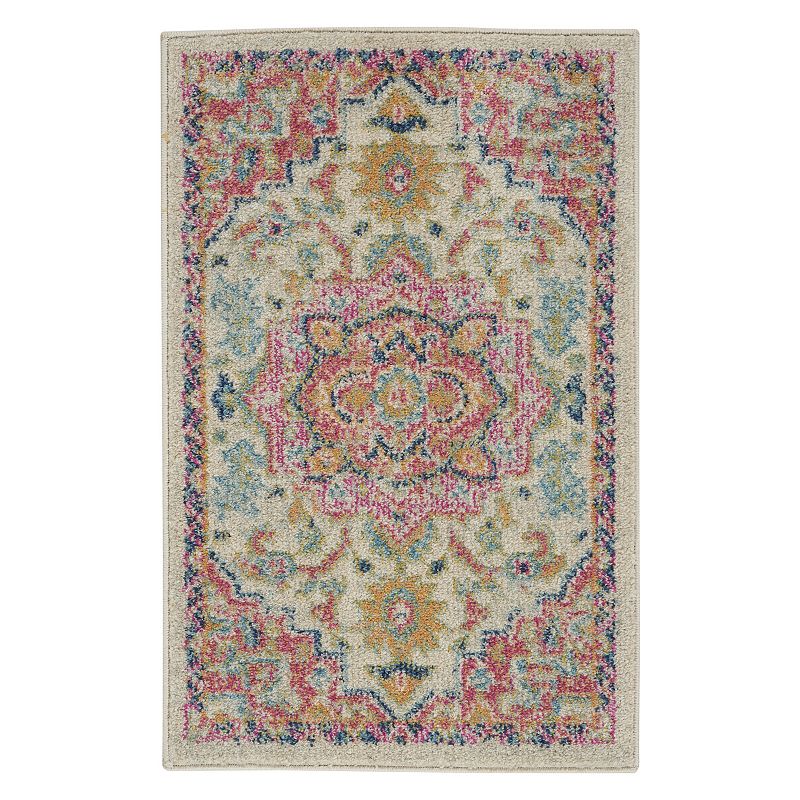Nourison Passion Motif Area Rug, Multicolor, 8Ft Rnd