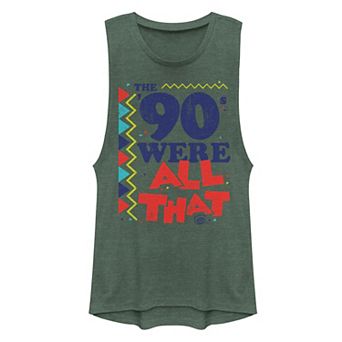 Juniors' Nickelodeon "The 90s Were All That" Retro Poster Muscle Tank Top