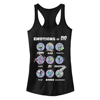 Juniors' Nickelodeon "Invader Zim" The Many Emotions of GIR Tank Top