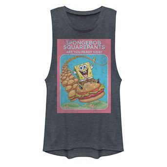 Juniors' SpongeBob SquarePants "Are You Ready Kids" Poster Muscle Tank Top