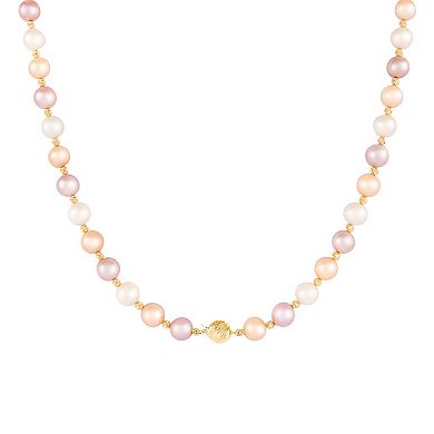 14k Gold Freshwater Cultured Pearl Necklace