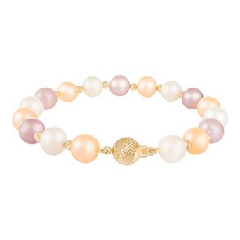 Splendid Pearls 14k Gold Freshwater Cultured Pearl Bracelet