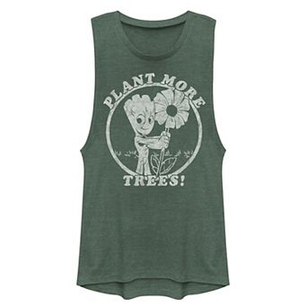 Juniors' Marvel's Guardians Of The Galaxy Groot "Plant More Trees" Muscle Tank Top