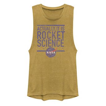Juniors' NASA "Actually It Is Rocket Science" Muscle Tank Top