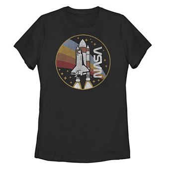 Juniors' NASA Shuttle Launch Rainbow Tee