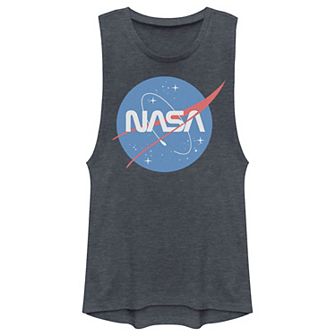 Juniors' NASA Original Logo Muscle Tank Top
