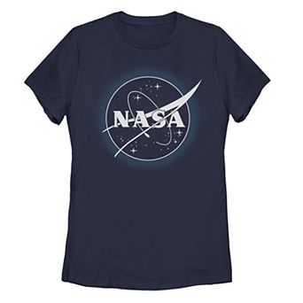 Juniors' NASA Particle Logo Tee