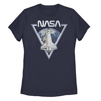 Juniors' NASA Space Shuttle Flight Over Earth Tee