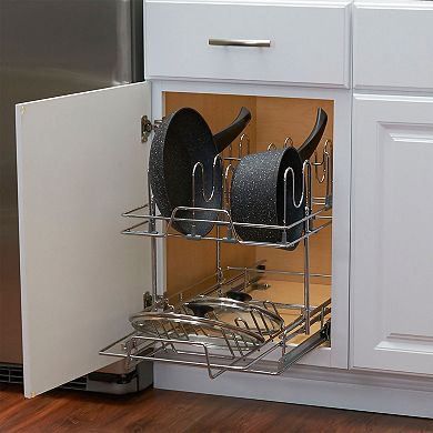 Household Essentials 14" Pot & Pan Under-Cabinet Lid Organizer