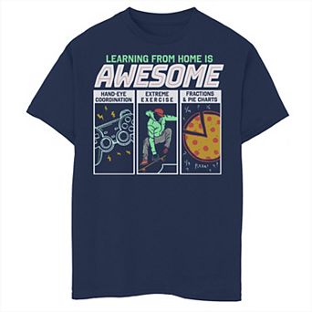Boys 8-20 Fifth Sun Learning From Home Is Awesome Graphic Tee