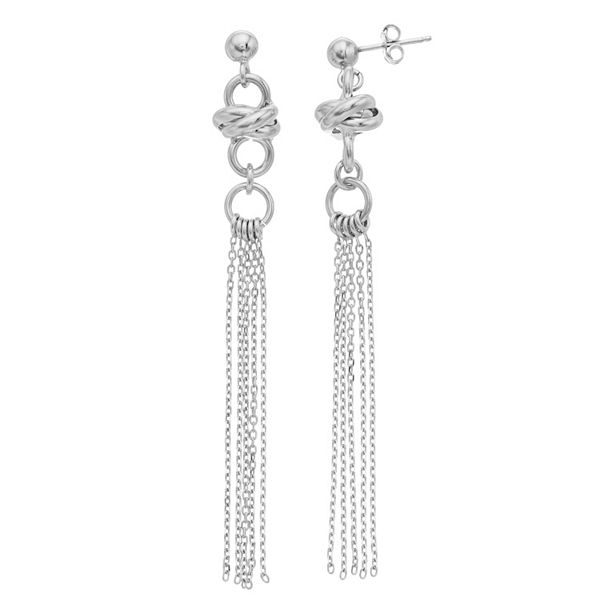 Sterling Silver Tassel Drop Earrings